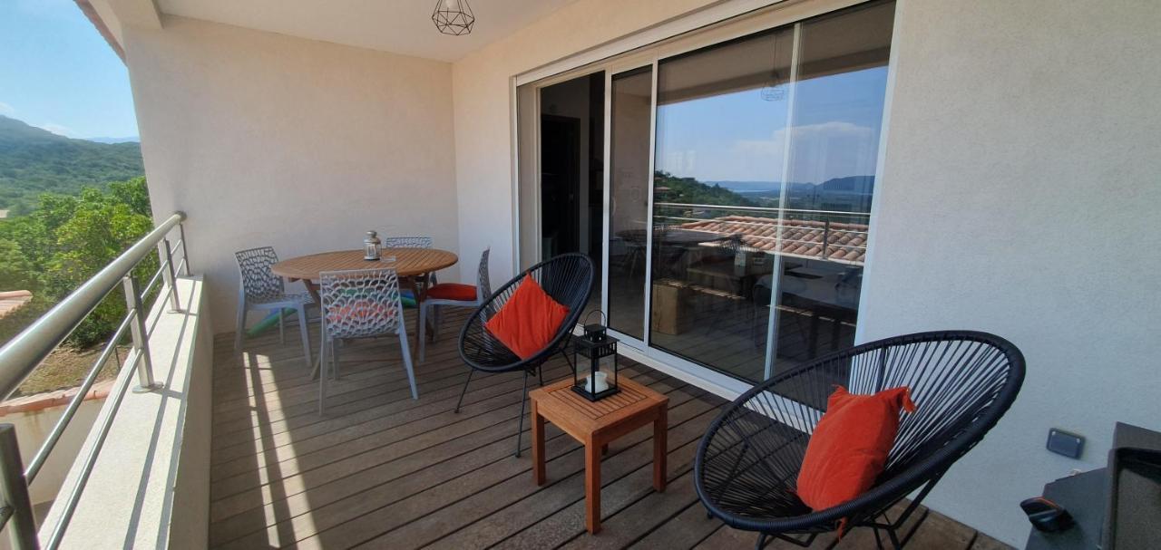Tres Belle Residence Vue Mer Et Piscine Chauffee - Baccalocation بورتو فيكشْيو المظهر الخارجي الصورة