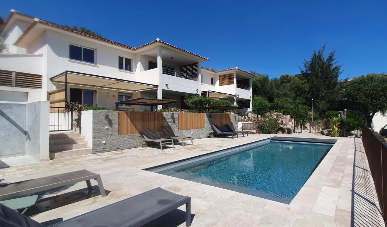 Tres Belle Residence Vue Mer Et Piscine Chauffee - Baccalocation بورتو فيكشْيو المظهر الخارجي الصورة